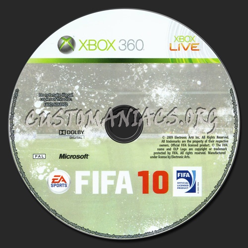 Fifa 2010 dvd label