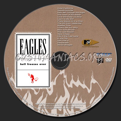 The Eagles Hell Freezes Over dvd label