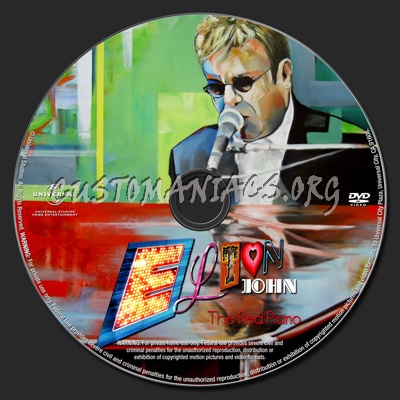Elton John The Red Piano dvd label
