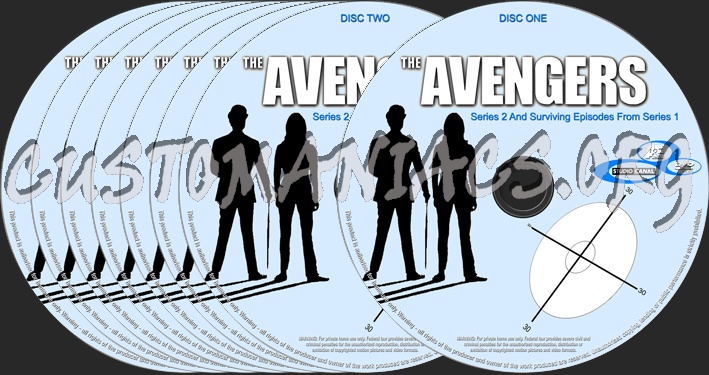 The Avengers Series 2 And Surviving Episodes From Series 1 dvd label