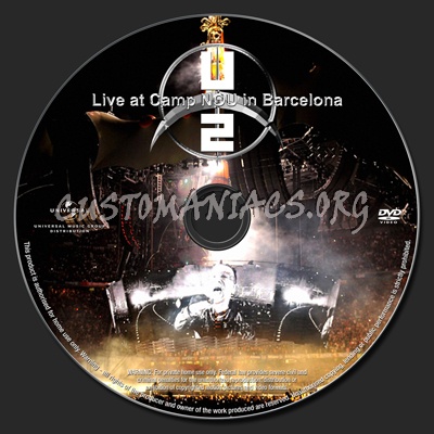 U2 Live at Camp NOU in Barcelona dvd label