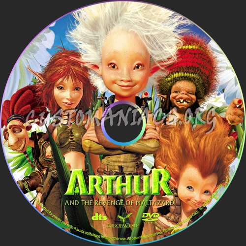 Arthur and the Revenge of Maltazard aka Arthur et la vengeance de Maltazard dvd label