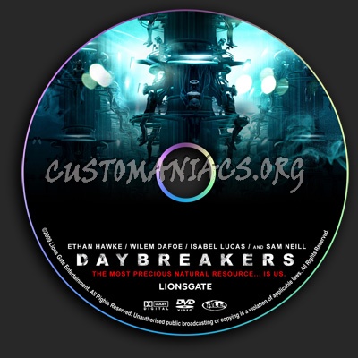 Daybreakers dvd label