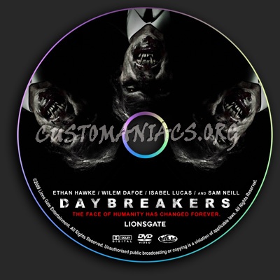 Daybreakers dvd label