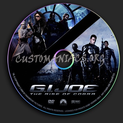 G.I Joe - The Rise Of Cobra dvd label