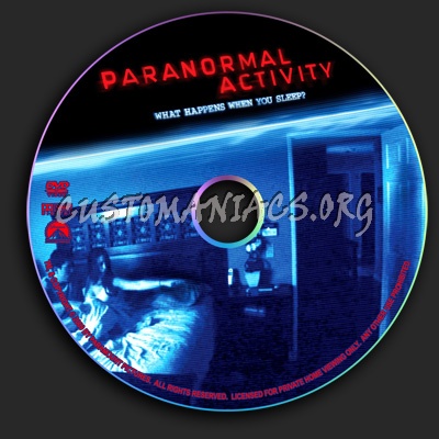 Paranormal Activity dvd label