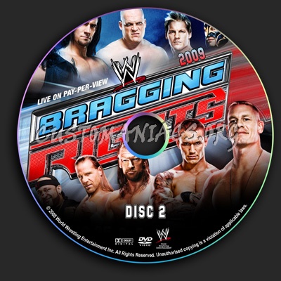 WWE - Bragging Rights 2009 dvd label