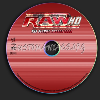 WWE - RAW Slammy Awards 2009 dvd label