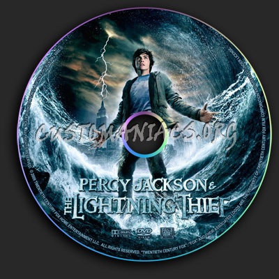 Percy Jackson & The Lightning Thief dvd label