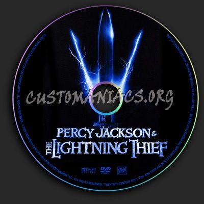 Percy Jackson & The Lightning Thief dvd label