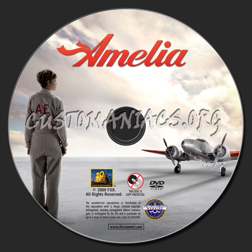 Amelia dvd label