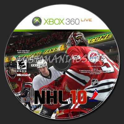 Nhl 10 dvd label