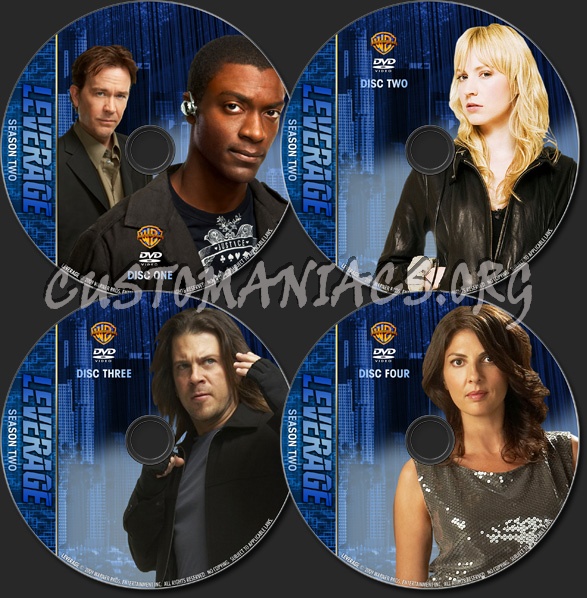 Leverage - TV Collection Season One and Two dvd label