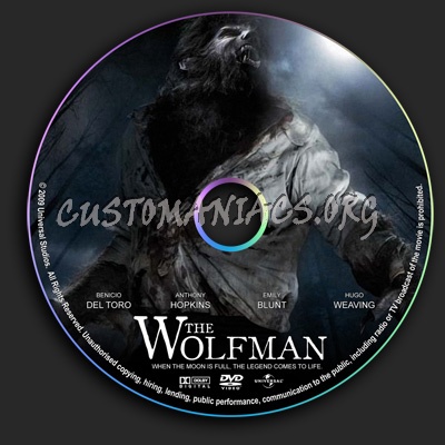The Wolfman dvd label
