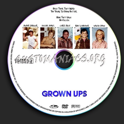 Grown Ups dvd label