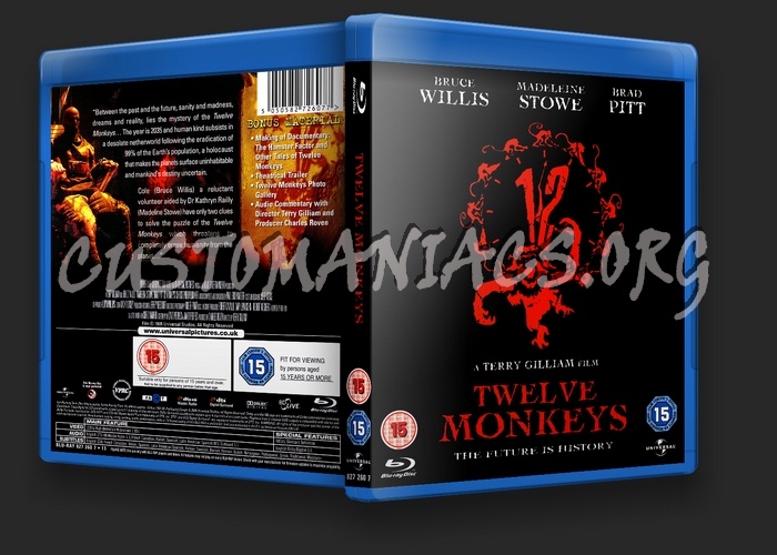 Twelve (12) Monkeys blu-ray cover