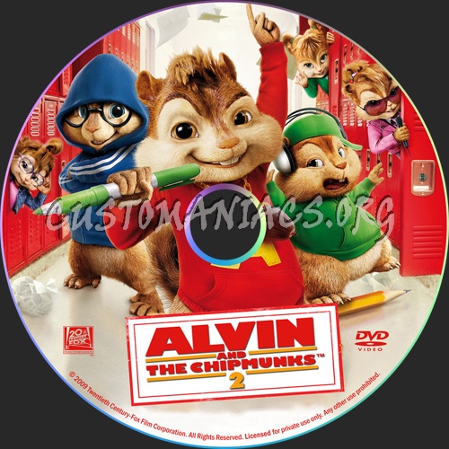 Alvin and the Chipmunks: The Squeakquel aka Alvin and the Chipmunks 2 dvd label