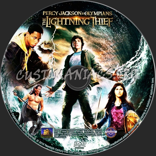 Percy Jackson & the Olympians The Lightning Thief dvd label