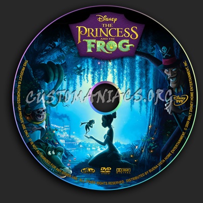 The Princess And The Frog dvd label