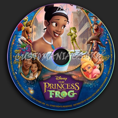 The Princess And The Frog dvd label