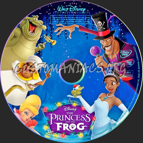 The Princess And The Frog dvd label