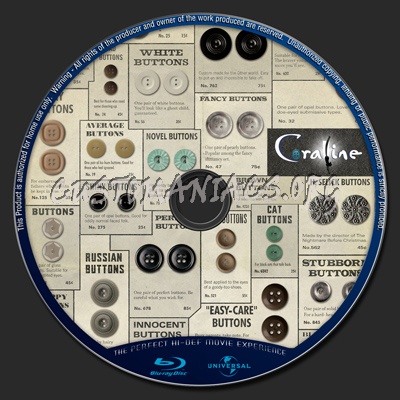 Coraline blu-ray label