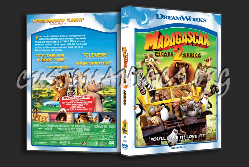 Madagascar 2 Escape 2 Africa dvd cover