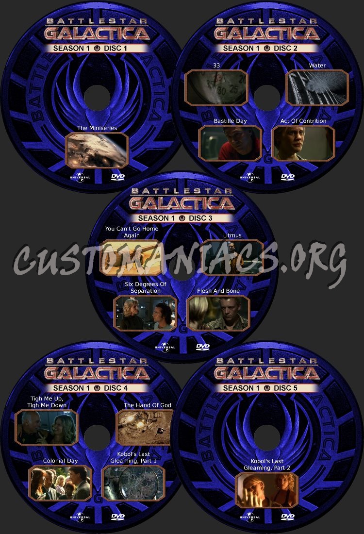 Battlestar Galactica Season 1 dvd label