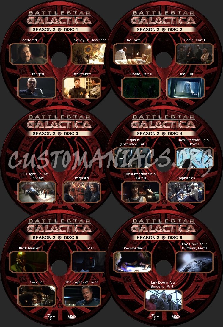 Battlestar Galactica Season 2 dvd label