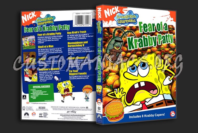 Spongbob Squarepants Fear Of A Krabby Patty dvd cover