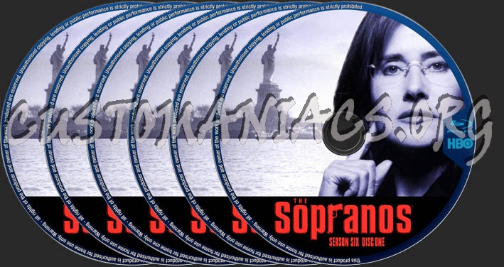 The Sopranos Season 6 blu-ray label