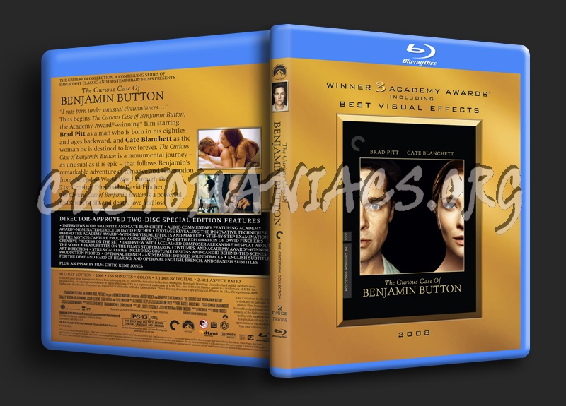 The Curious Case of Benjamin Button blu-ray cover