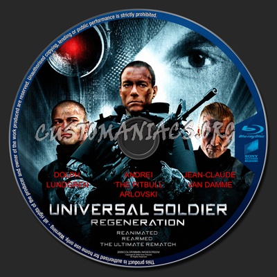 Universal Soldier Regeneration blu-ray label