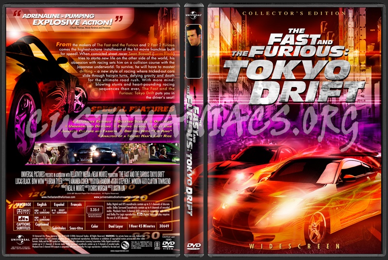 The Fast and The Furious: Tokyo Drift dvd cover