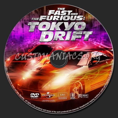 The Fast and The Furious: Tokyo Drift dvd label