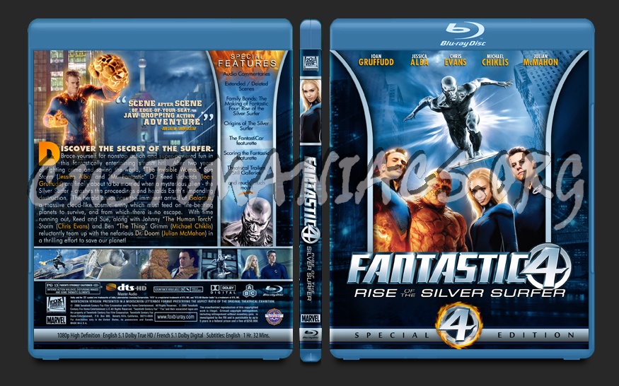 Fantastic Four Rise of the Silver Surfer blu-ray cover