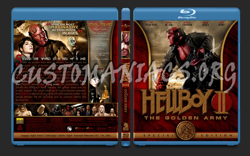 Hellboy II : The Golden Army blu-ray cover