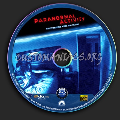 Paranormal Activity blu-ray label