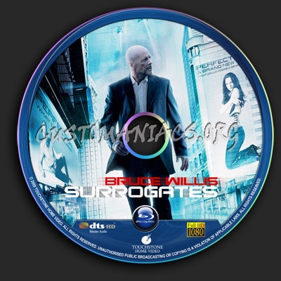 Surrogates blu-ray label