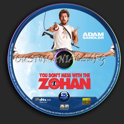You Don't Mess With The Zohan blu-ray label