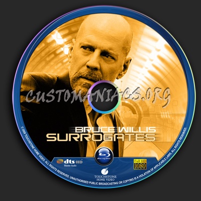 Surrogates blu-ray label