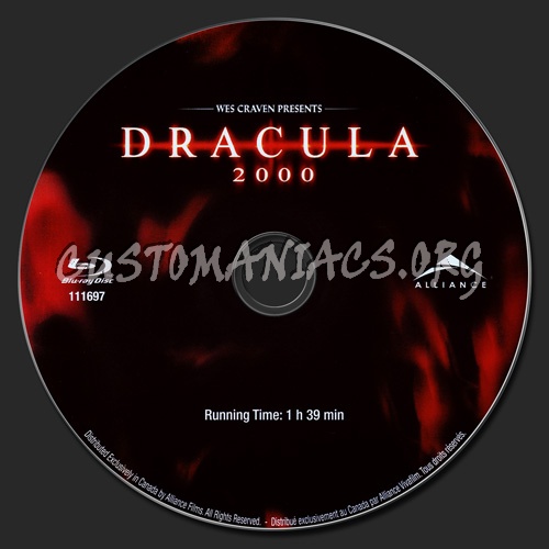 Dracula 2000 blu-ray label