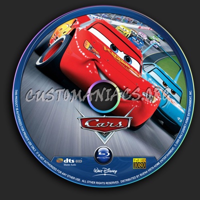 Cars blu-ray label