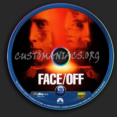 Face Off blu-ray label