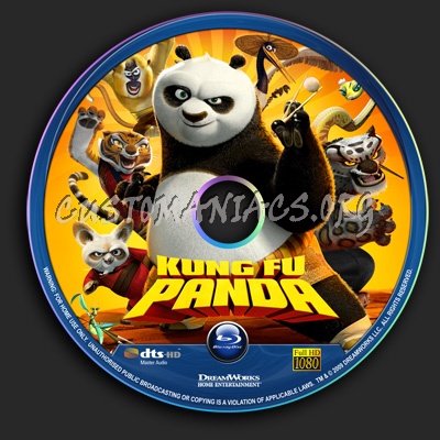 Kung Fu Panda blu-ray label