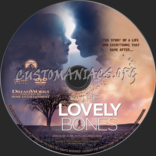 The Lovely Bones dvd label