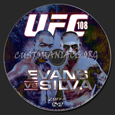 UFC 108 Evans vs. Silva dvd label
