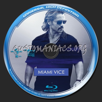 Miami Vice blu-ray label