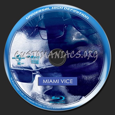 Miami Vice blu-ray label