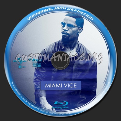 Miami Vice blu-ray label